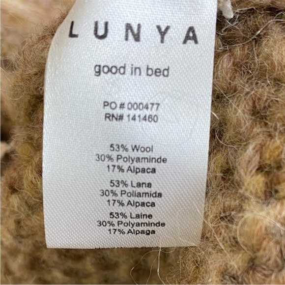 NEW Lunya Chunky Knit Wool Alpaca Blend Belted Robe L/XL Quiet Luxury Minimalist - Picture 15 of 16